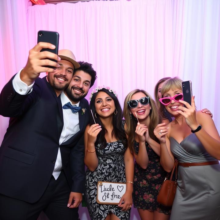 The peoples are taking a selfie together in the party